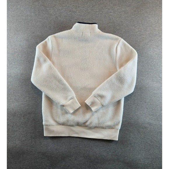 Polo Ralph Lauren Fleece Quarter Zip Youth Large 14-16 Polar White Sweatshirt - Picture 2 of 14